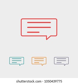 Chat icon. Voice speech bubble vector icon. Messages icon. Communicate symbol. Dialogue of people
