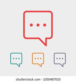 Chat icon. Voice speech bubble vector icon. Messages icon. Communicate symbol. Dialogue of people