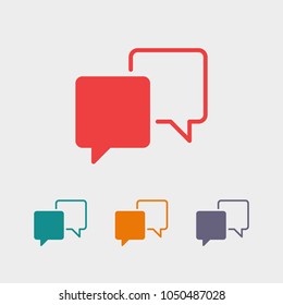 Chat icon. Voice speech bubble vector icon. Messages icon. Communicate symbol. Dialogue of people