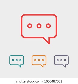 Chat icon. Voice speech bubble vector icon. Messages icon. Communicate symbol. Dialogue of people