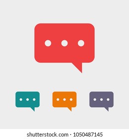 Chat icon. Voice speech bubble vector icon. Messages icon. Communicate symbol. Dialogue of people