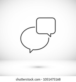 Chat icon. Voice speech bubble vector icon. Messages icon. Communicate symbol. Dialogue of people