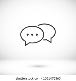 Chat icon. Voice speech bubble vector icon. Messages icon. Communicate symbol. Dialogue of people