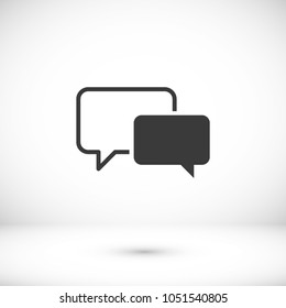 Chat icon. Voice speech bubble vector icon. Messages icon. Communicate symbol. Dialogue of people