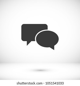 Chat icon. Voice speech bubble vector icon. Messages icon. Communicate symbol. Dialogue of people