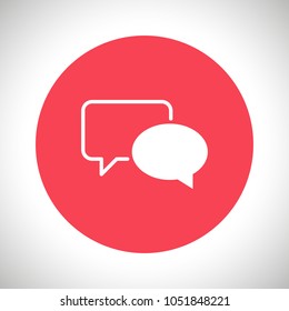Chat icon. Voice speech bubble vector icon. Messages icon. Communicate symbol. Dialogue of people