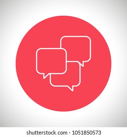 Chat icon. Voice speech bubble vector icon. Messages icon. Communicate symbol. Dialogue of people