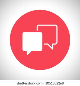 Chat icon. Voice speech bubble vector icon. Messages icon. Communicate symbol. Dialogue of people