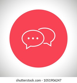 Chat icon. Voice speech bubble vector icon. Messages icon. Communicate symbol. Dialogue of people