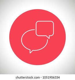 Chat icon. Voice speech bubble vector icon. Messages icon. Communicate symbol. Dialogue of people