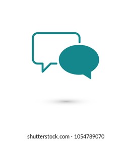 Chat icon. Voice speech bubble vector icon. Messages icon. Communicate symbol. Dialogue of people