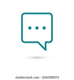 Chat icon. Voice speech bubble vector icon. Messages icon. Communicate symbol. Dialogue of people