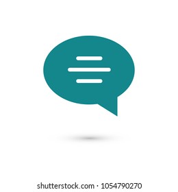 Chat icon. Voice speech bubble vector icon. Messages icon. Communicate symbol. Dialogue of people