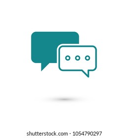Chat icon. Voice speech bubble vector icon. Messages icon. Communicate symbol. Dialogue of people
