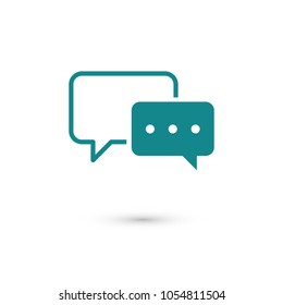 Chat icon. Voice speech bubble vector icon. Messages icon. Communicate symbol. Dialogue of people