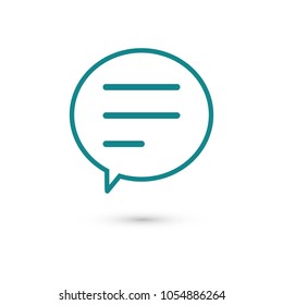 Chat icon. Voice speech bubble vector icon. Messages icon. Communicate symbol. Dialogue of people