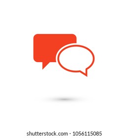 Chat icon. Voice speech bubble vector icon. Messages icon. Communicate symbol. Dialogue of people