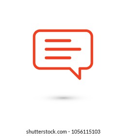 Chat icon. Voice speech bubble vector icon. Messages icon. Communicate symbol. Dialogue of people