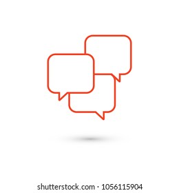Chat icon. Voice speech bubble vector icon. Messages icon. Communicate symbol. Dialogue of people