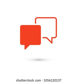 Chat icon. Voice speech bubble vector icon. Messages icon. Communicate symbol. Dialogue of people