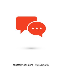 Chat icon. Voice speech bubble vector icon. Messages icon. Communicate symbol. Dialogue of people