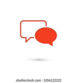 Chat icon. Voice speech bubble vector icon. Messages icon. Communicate symbol. Dialogue of people