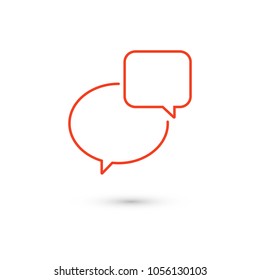 Chat icon. Voice speech bubble vector icon. Messages icon. Communicate symbol. Dialogue of people