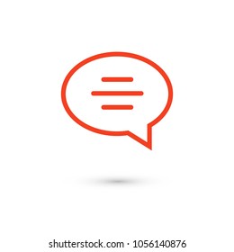 Chat icon. Voice speech bubble vector icon. Messages icon. Communicate symbol. Dialogue of people