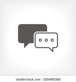 Chat icon. Voice speech bubble vector icon. Messages icon. Communicate symbol. Dialogue of people
