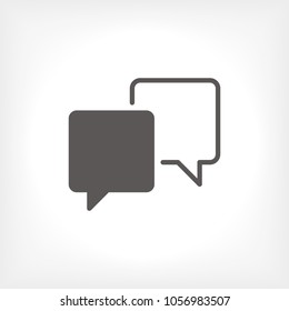 Chat icon. Voice speech bubble vector icon. Messages icon. Communicate symbol. Dialogue of people