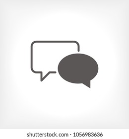 Chat icon. Voice speech bubble vector icon. Messages icon. Communicate symbol. Dialogue of people