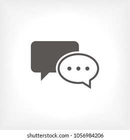 Chat icon. Voice speech bubble vector icon. Messages icon. Communicate symbol. Dialogue of people