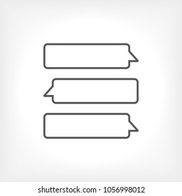 Chat icon. Voice speech bubble vector icon. Messages icon. Communicate symbol. Dialogue of people