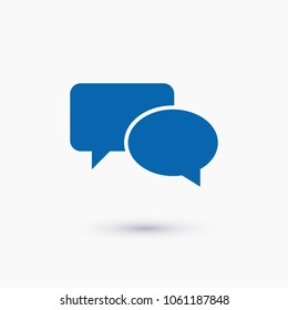 Chat icon. Voice speech bubble vector icon. Messages icon. Communicate symbol. Dialogue of people