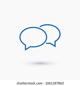 Chat icon. Voice speech bubble vector icon. Messages icon. Communicate symbol. Dialogue of people