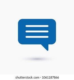 Chat icon. Voice speech bubble vector icon. Messages icon. Communicate symbol. Dialogue of people