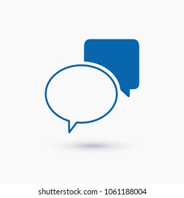 Chat icon. Voice speech bubble vector icon. Messages icon. Communicate symbol. Dialogue of people