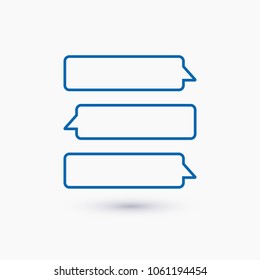 Chat icon. Voice speech bubble vector icon. Messages icon. Communicate symbol. Dialogue of people