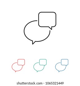 Chat icon. Voice speech bubble vector icon. Messages icon. Communicate symbol. Dialogue of people