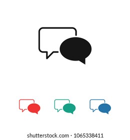 Chat icon. Voice speech bubble vector icon. Messages icon. Communicate symbol. Dialogue of people