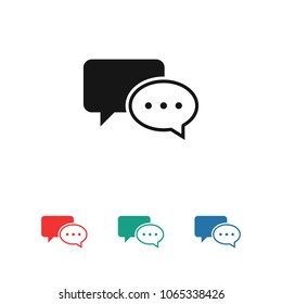 Chat icon. Voice speech bubble vector icon. Messages icon. Communicate symbol. Dialogue of people