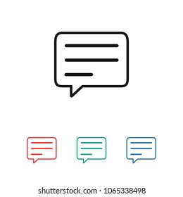 Chat icon. Voice speech bubble vector icon. Messages icon. Communicate symbol. Dialogue of people