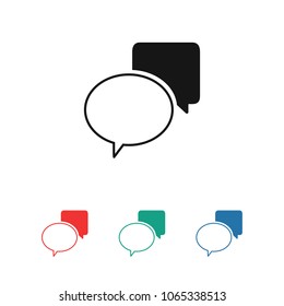 Chat icon. Voice speech bubble vector icon. Messages icon. Communicate symbol. Dialogue of people