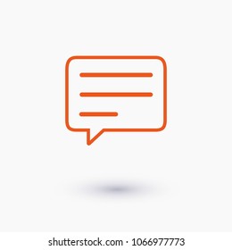 Chat icon. Voice speech bubble vector icon. Messages icon. Communicate symbol. Dialogue of people