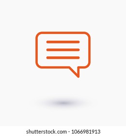 Chat icon. Voice speech bubble vector icon. Messages icon. Communicate symbol. Dialogue of people