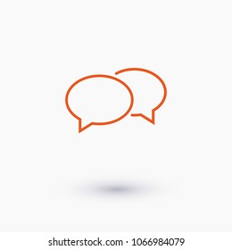 Chat icon. Voice speech bubble vector icon. Messages icon. Communicate symbol. Dialogue of people