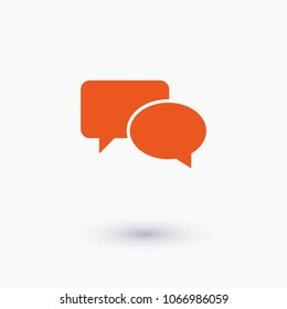 Chat icon. Voice speech bubble vector icon. Messages icon. Communicate symbol. Dialogue of people