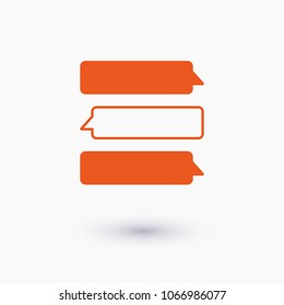 Chat icon. Voice speech bubble vector icon. Messages icon. Communicate symbol. Dialogue of people