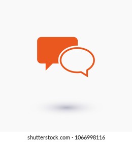 Chat icon. Voice speech bubble vector icon. Messages icon. Communicate symbol. Dialogue of people