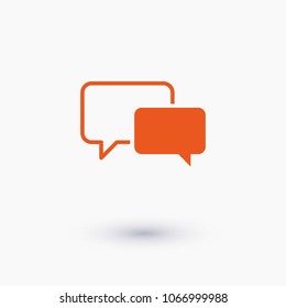 Chat icon. Voice speech bubble vector icon. Messages icon. Communicate symbol. Dialogue of people